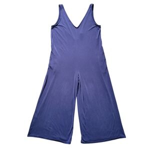 Lulus Women S Jumpsuit Purple Wide Leg V-Neck Sleeveless Modal Blend Culotte